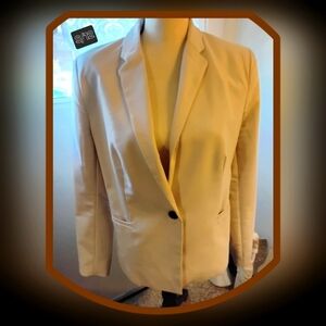 Philosophy Cream Single-Button Blazer